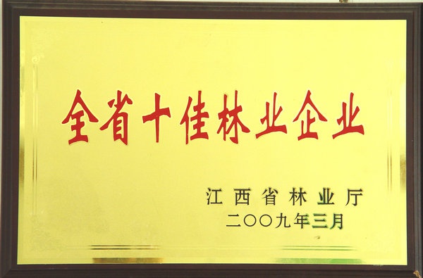 江西綠洲公司獲全省十佳林業(yè)企業(yè)稱號(hào)